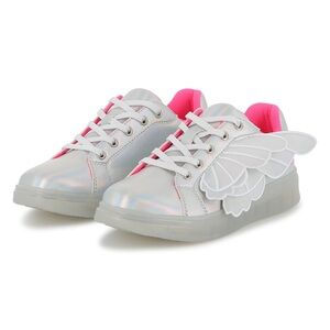 Billieblush Shimmer Winged Sneakers with Pink Highlights